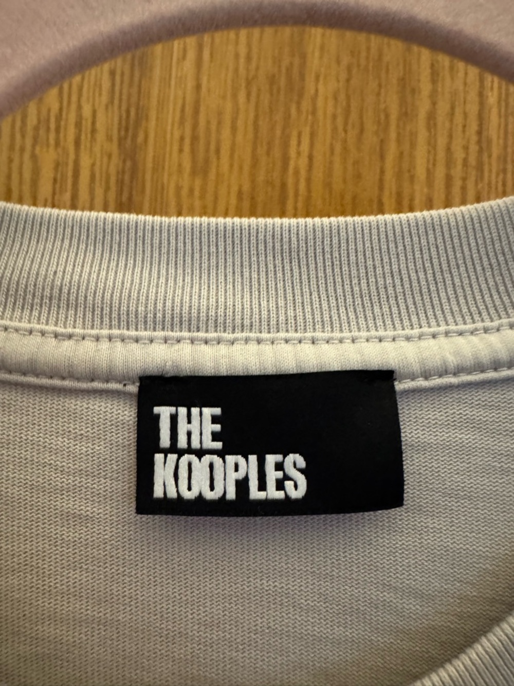 NWT The Kooples Gray Short-Sleeve Men’s Studded Tee with Black Script - Picture 5 of 8